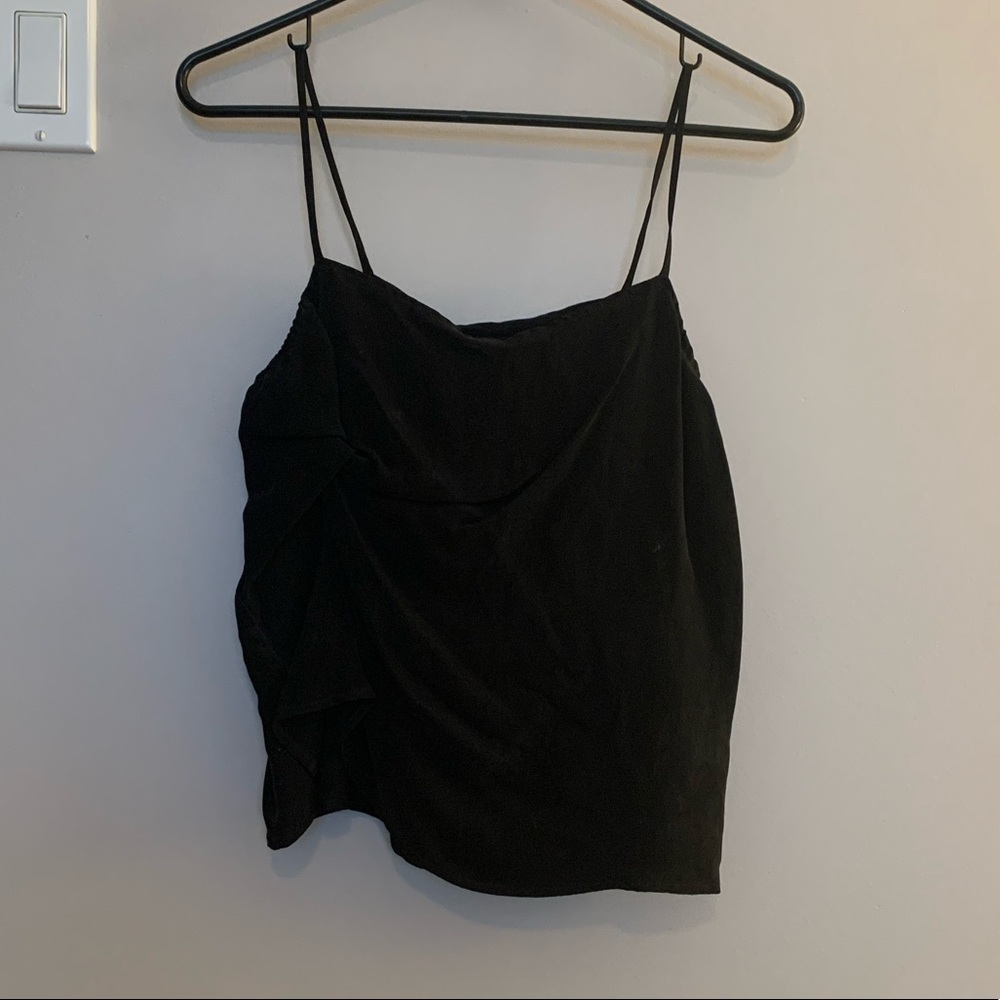 Black sleeveless top